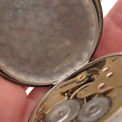 Longines 800 Silver Antique 1900s Grands Prix Pocket Watch (missing crown)