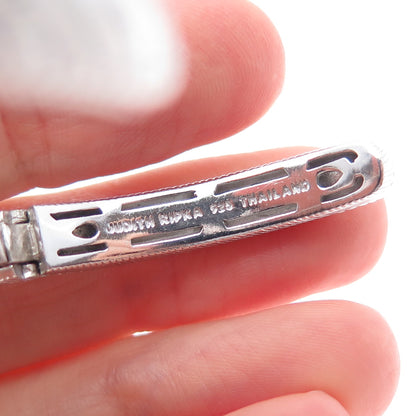 JUDITH RIPKA 925 Sterling Silver 2-Tone Twisted Roped Cuff Bracelet 6"