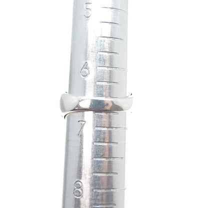 925 Sterling Silver Vintage Modernist Ribbed Ring Size 6.75