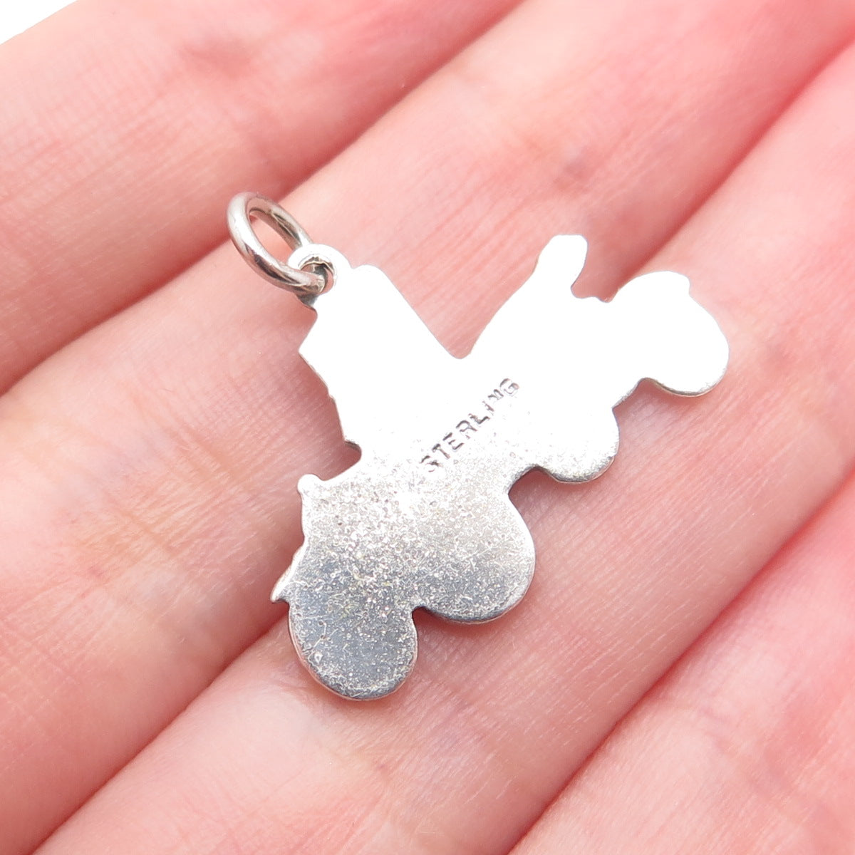 925 Sterling Silver Vintage Retro Car Oxidized Charm Pendant