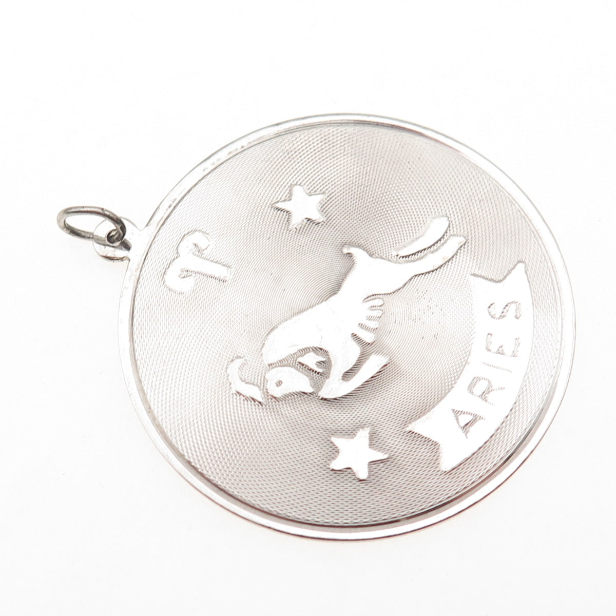 JAY POSON 925 Sterling Silver Vintage Aries Zodiac Sign Charm Pendant