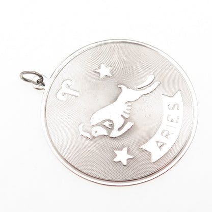 JAY POSON 925 Sterling Silver Vintage Aries Zodiac Sign Charm Pendant
