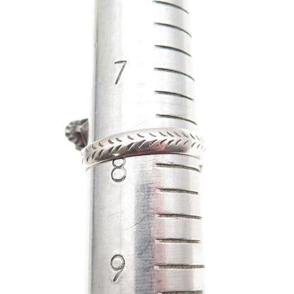 925 Sterling Silver & Gold Vintage Real Amethyst Dragon Adjustable Ring Size 8