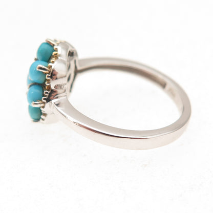 Chuck Clemency 925 Sterling Silver Real Sleeping Beauty Turquoise Ring Size 7
