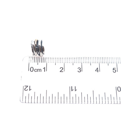 PANDORA 925 Sterling Silver & Gold Cluster Slide Bead Charm