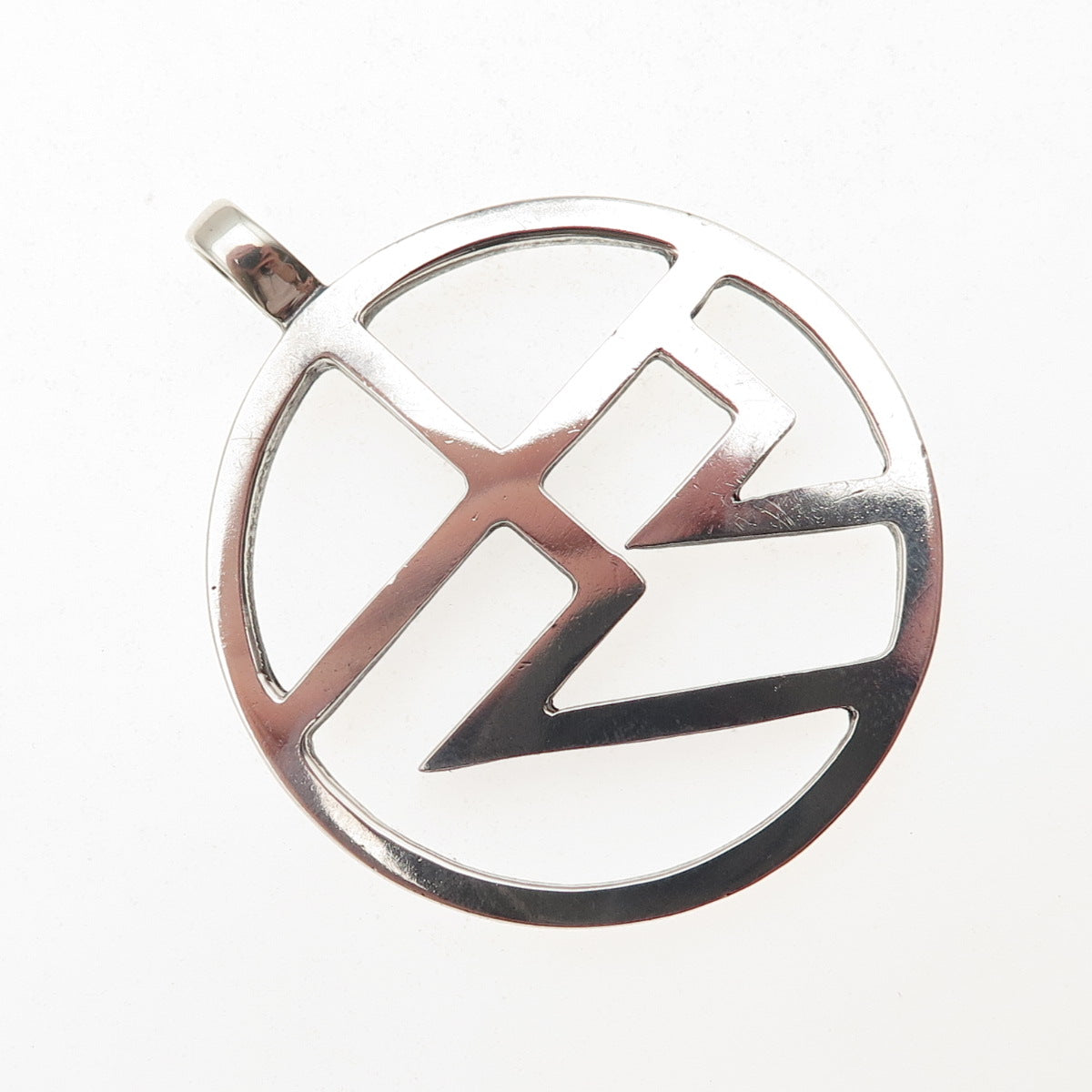 925 Sterling Silver Vintage RR Monogram Charm Pendant