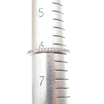 925 Sterling Silver Round-Cut C Z Stackable Eternity Band Ring Size 6.25