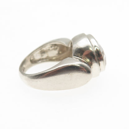 JAD Gioia Clavenzani & Ivano Ghinelli Sterling Silver Vintage C Z Ring Size 5.25