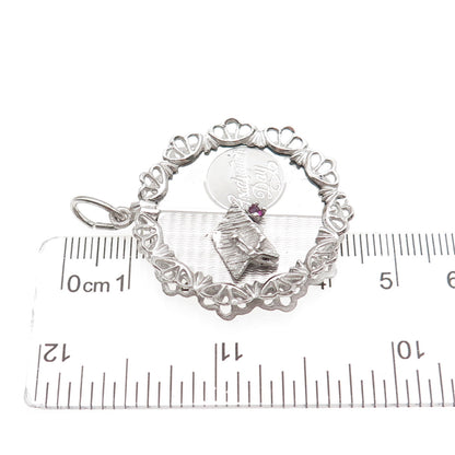 Art's Elegance 925 Sterling Silver Vintage Rhinestone Graduation Day Pendant