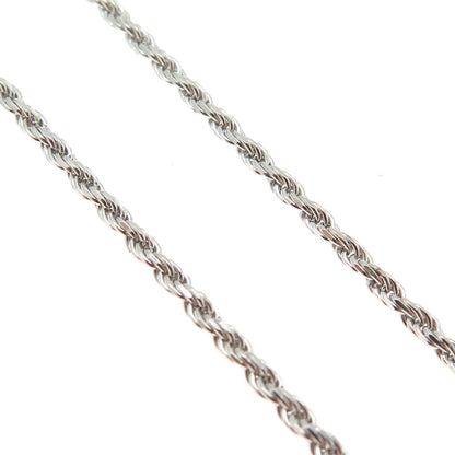 KARIZIA SPA KA-1772 925 Sterling Silver Italy Rope Chain Necklace 24"