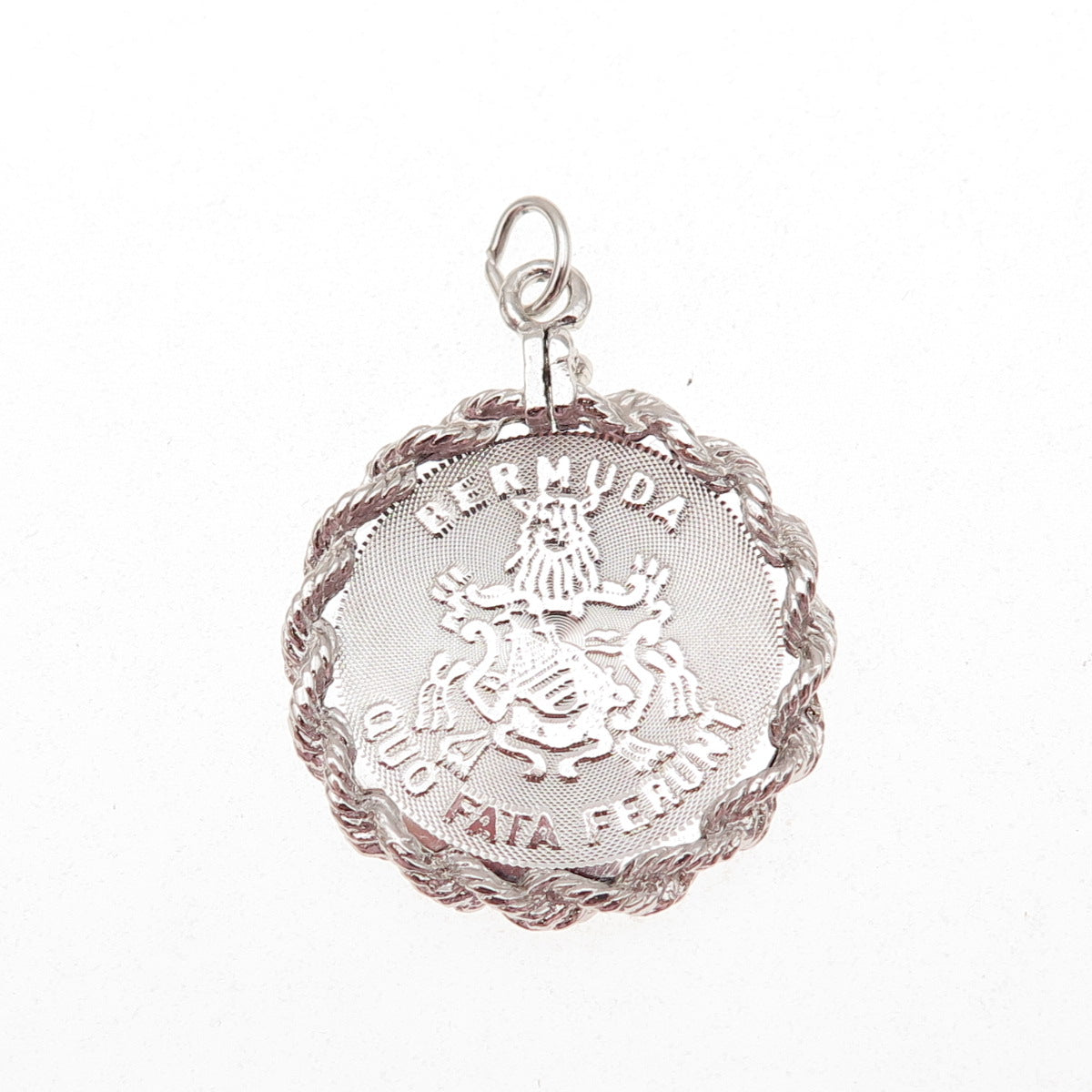 CREA 925 Sterling Silver Vintage Bermuda Coat of Arms Charm Pendant