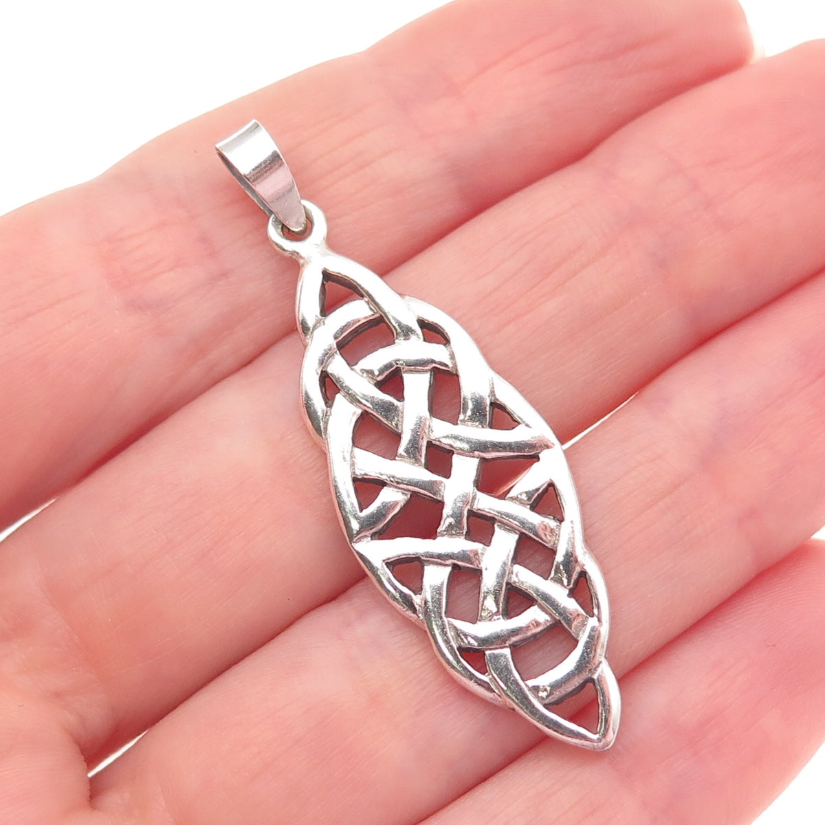 925 Sterling Silver Vintage Celtic Knot Charm Pendant