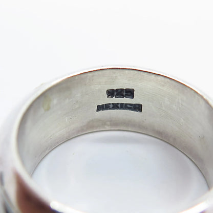 925 Sterling Silver Vintage Mexico Band Ring Size 7.5