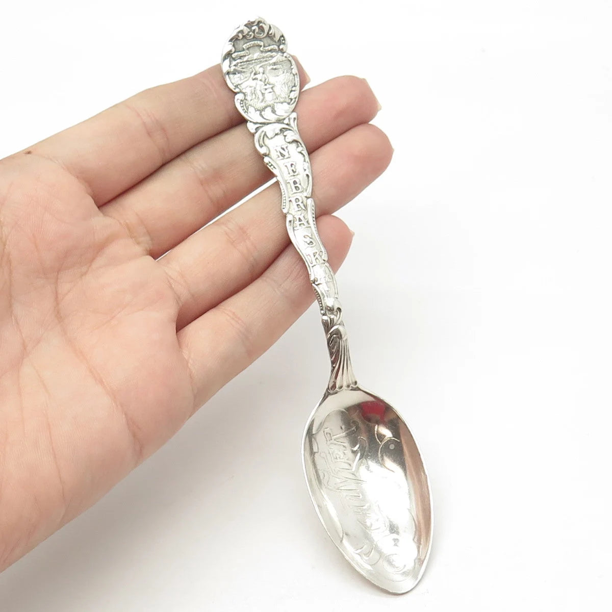 925 Sterling Silver Antique Art Deco Wendell "Nebraska" States & Cities Spoon