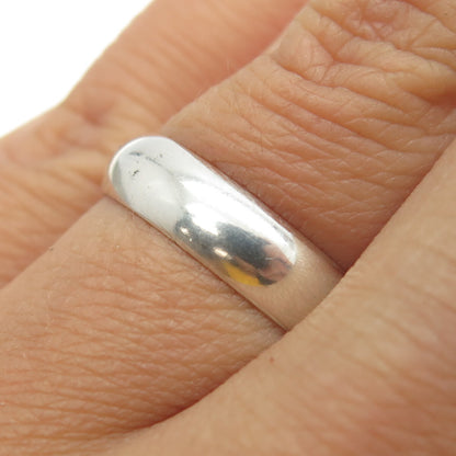 925 Sterling Silver Classic Wedding Band Ring Size 7.25