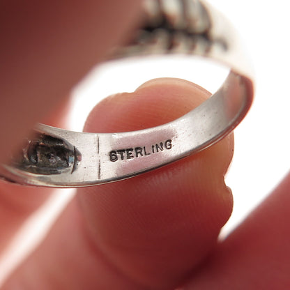 Shube 925 Sterling Silver Vintage Oxidized Ring Size 5.25