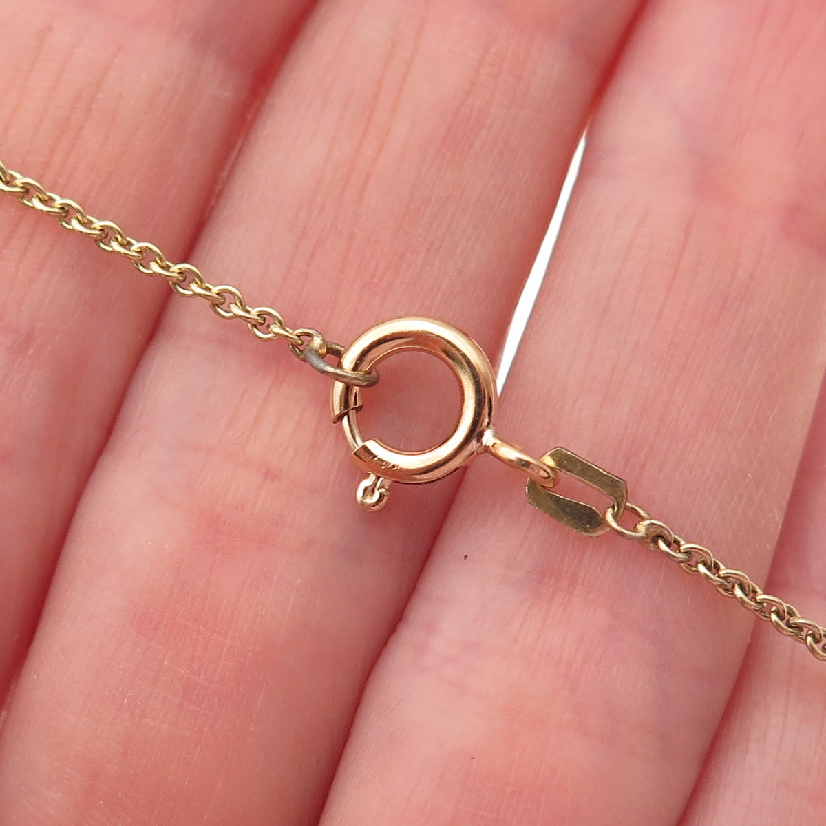 1/20 14K Gold Filled Vintage Germany Real Bohemian Garnet Chain Necklace 16"