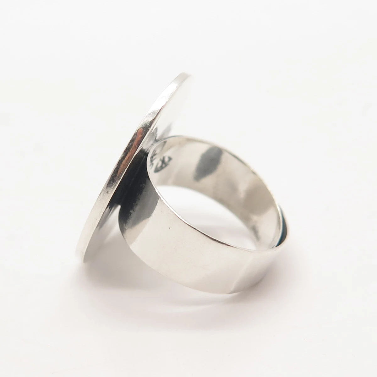 925 Sterling Silver Vintage Mexico Coptic Cross Adjustable Ring Size 5.5