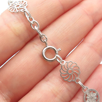 925 Sterling Silver Vintage Ornate Chain Necklace 26"