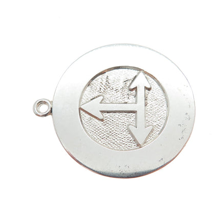 SIMONS BROTHERS 925 Sterling Silver Vintage Arrow Sign Charm Pendant