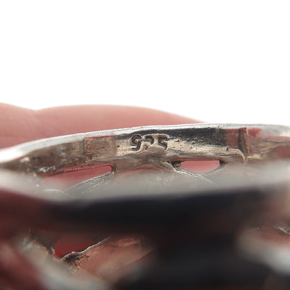 925 Sterling Silver Vintage Woven Band Ring Size 7.25