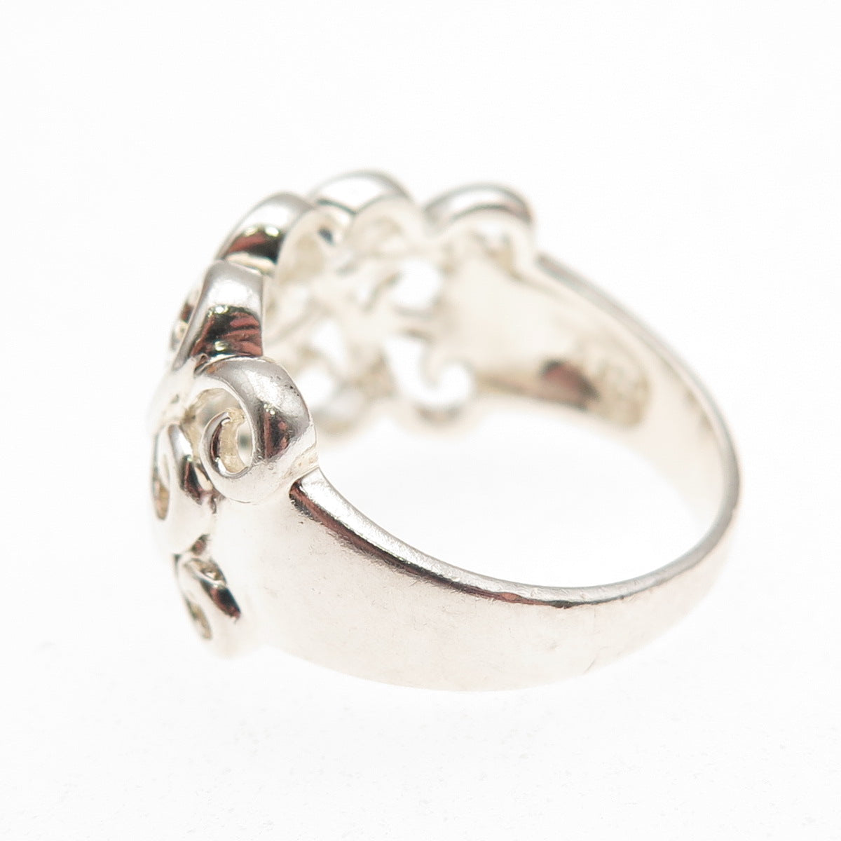 Ross Simons 925 Sterling Silver Vintage Modernist Swirl Ring Size 7