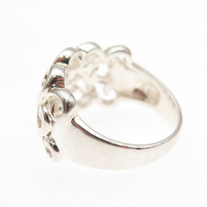 Ross Simons 925 Sterling Silver Vintage Modernist Swirl Ring Size 7