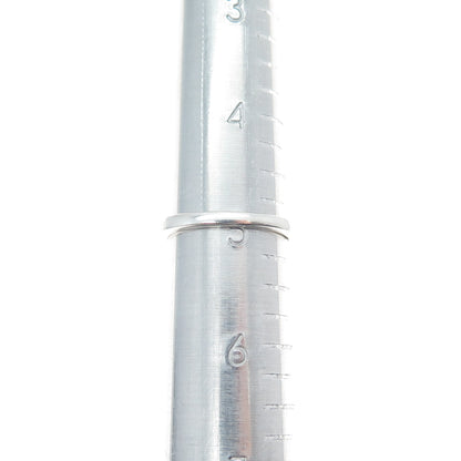 CHUCK CLEMENCY 925 Sterling Silver Vintage Real Round-Cut Blue Topaz Ring Size 5