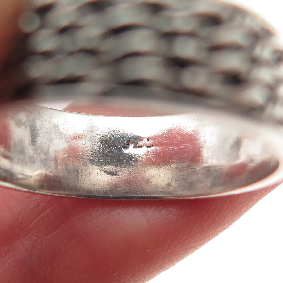 925 Sterling Silver Vintage Twisted Wire Oxidized Band Ring Size 9