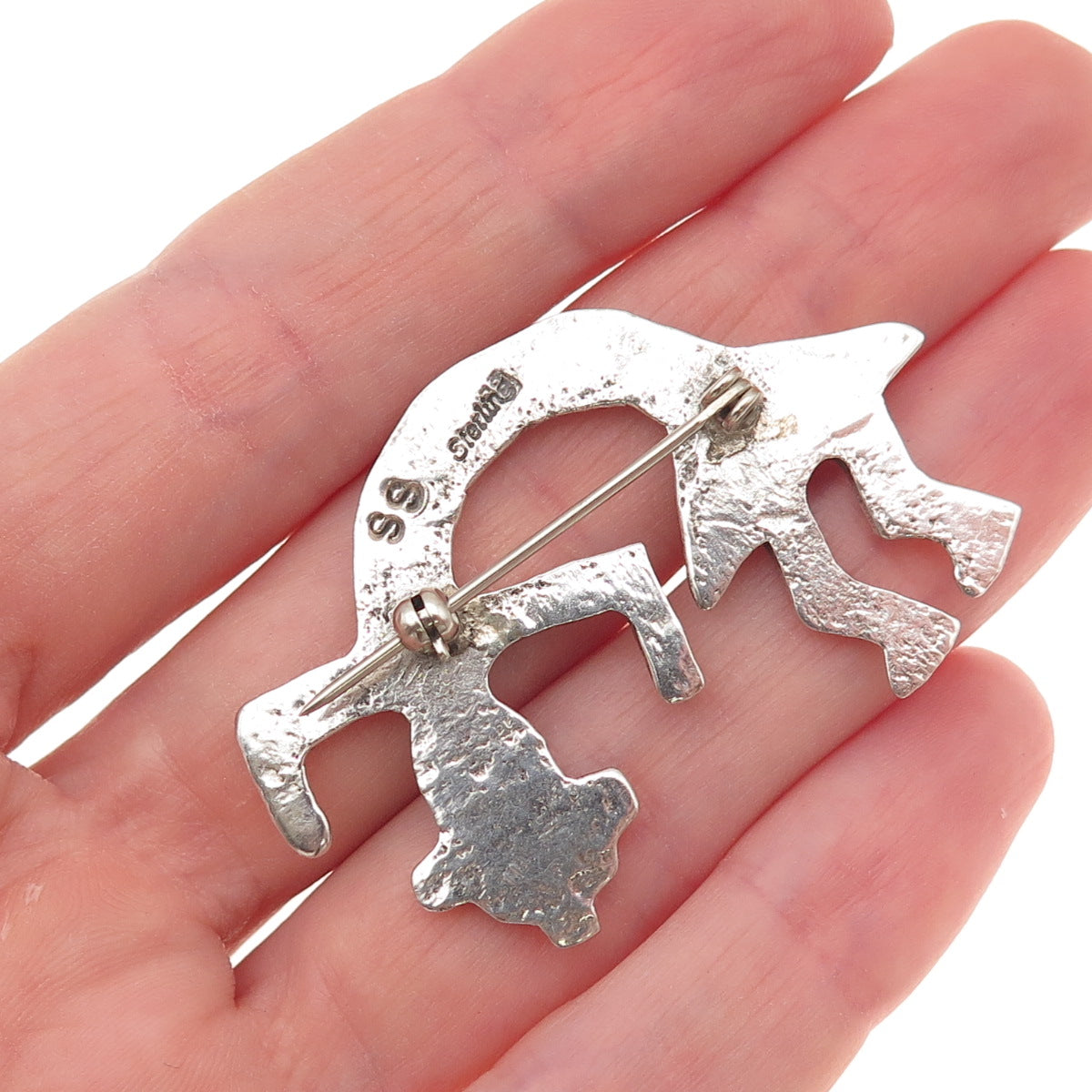 Sherry Sandoval Navajo Old Pawn Sterling Silver Vintage Kachina Doll Pin Brooch