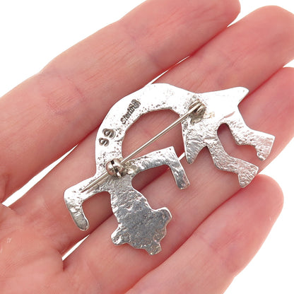 Sherry Sandoval Navajo Old Pawn Sterling Silver Vintage Kachina Doll Pin Brooch