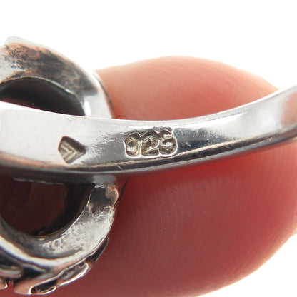 SILPADA 925 Sterling Silver Vintage Real Smoky Quartz Swirl Ring Size 8.25