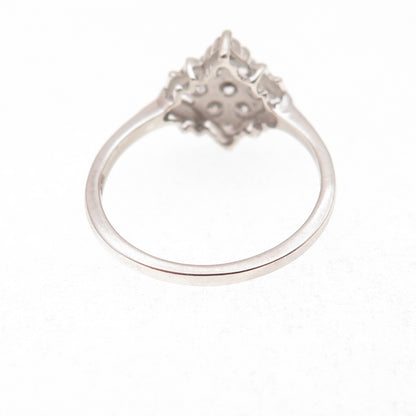 Chuck Clemency 925 Sterling Silver Round-Cut C Z Ring Size 8