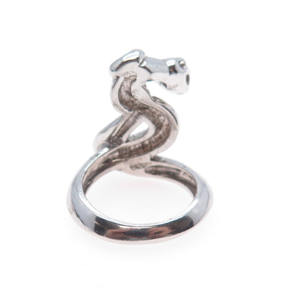 925 Sterling Silver Vintage Snake Ring Size 7.75