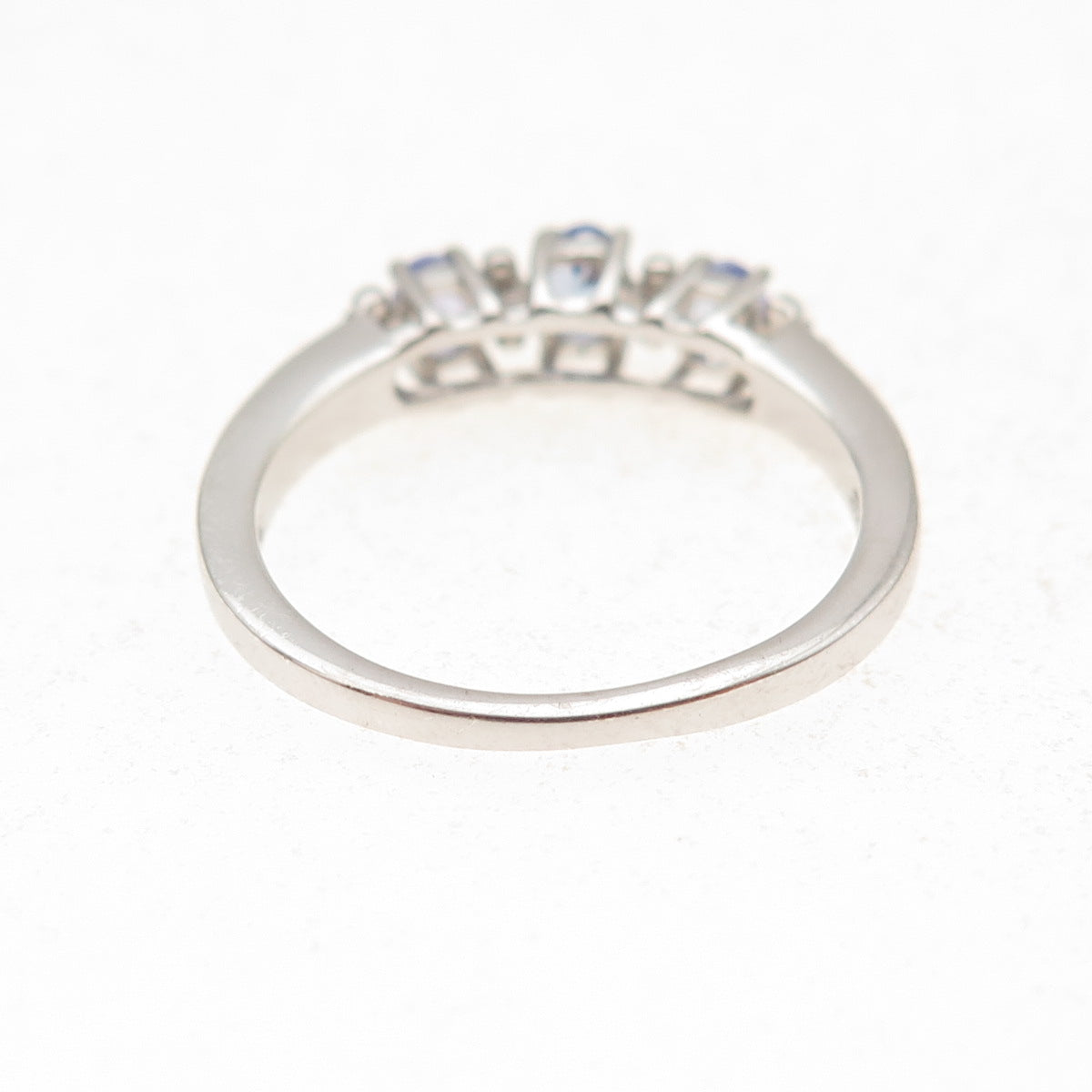 Chuck Clemency 925 Sterling Silver Real Oval-Cut Tanzanite Ring Size 7