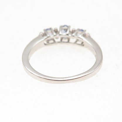 Chuck Clemency 925 Sterling Silver Real Oval-Cut Tanzanite Ring Size 7