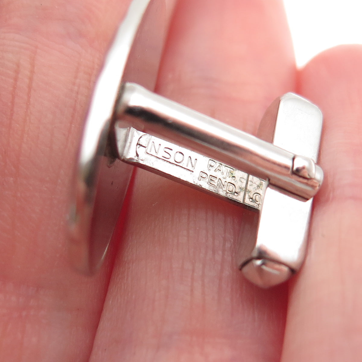 Anson 925 Sterling Silver Antique Art Deco Oval Cufflinks