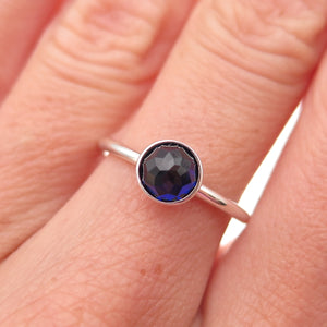 Pandora 925 Sterling Silver Real Sapphire September Birthstone Ring Size 6