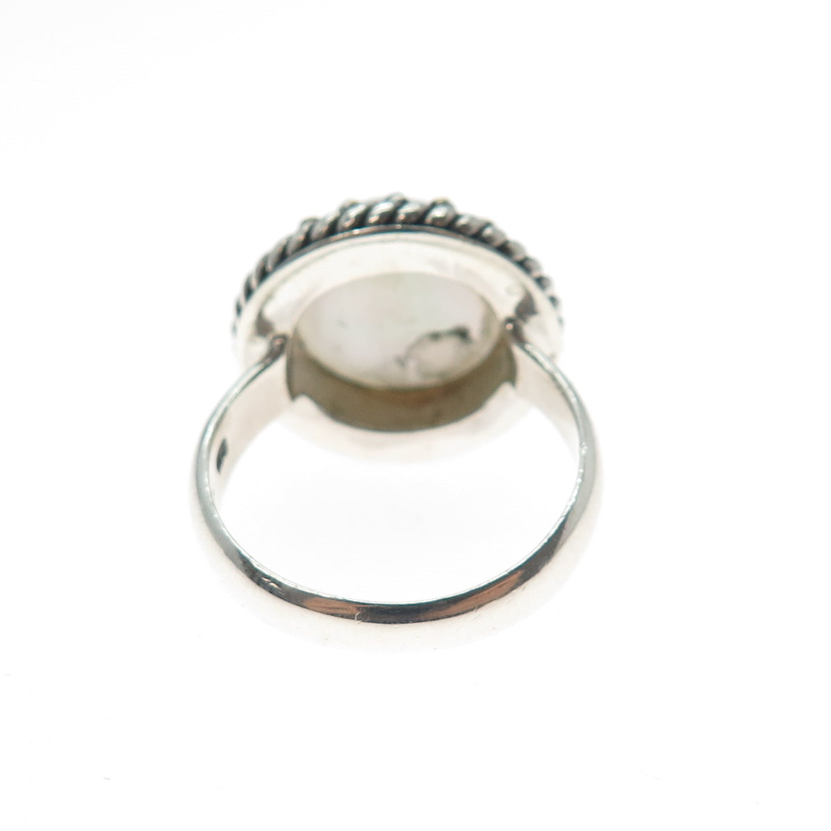 ROBERT MANSE 925 Sterling Silver 18K Gold Vintage Real Pearl Ring Size 8.75