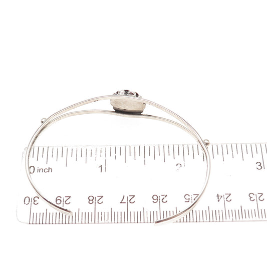Old Pawn 925 Sterling Silver Vintage Southwestern MOP Adjustable Bracelet 5.5"