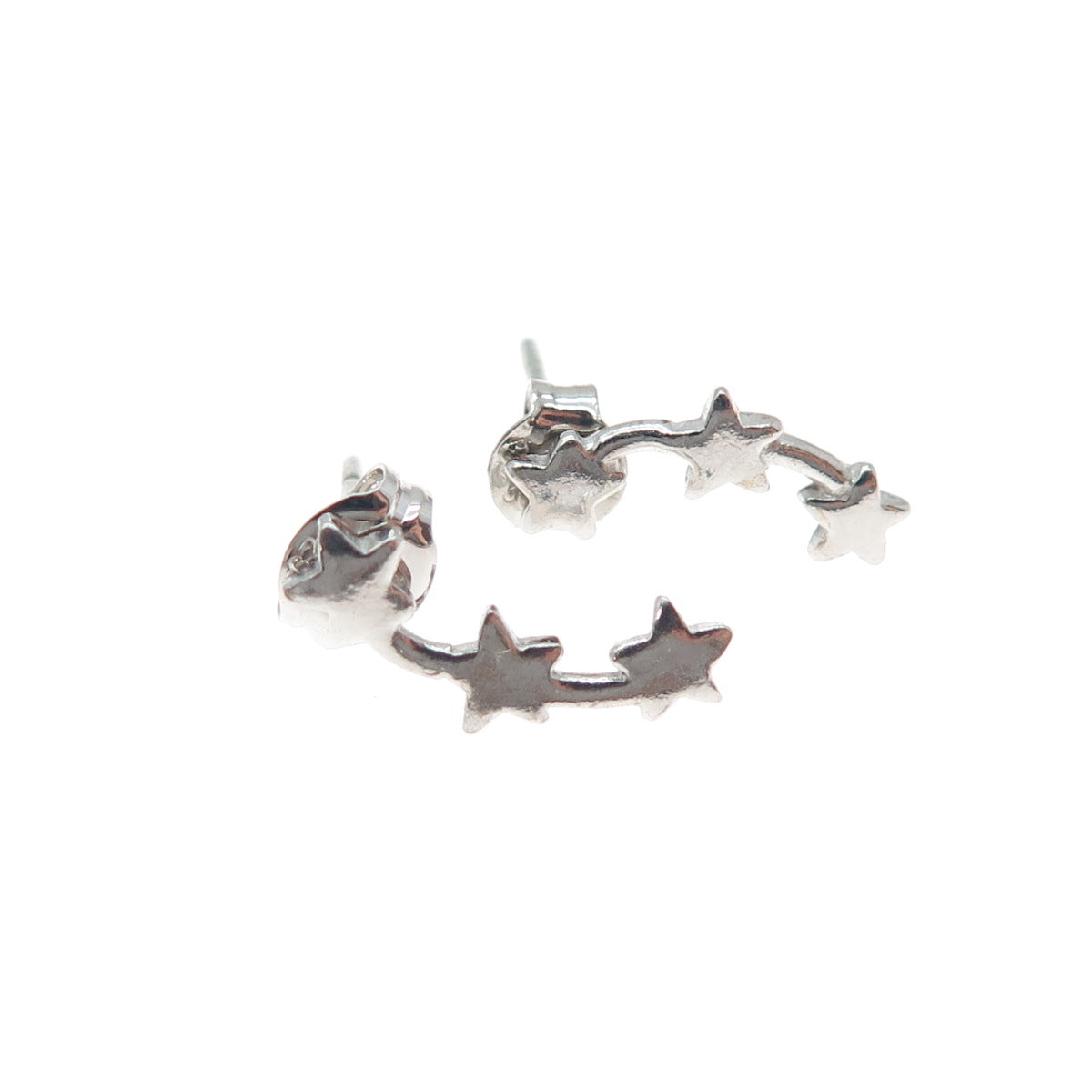 925 Sterling Silver Falling Stars Drop Earrings