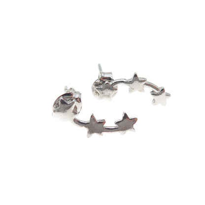 925 Sterling Silver Falling Stars Drop Earrings