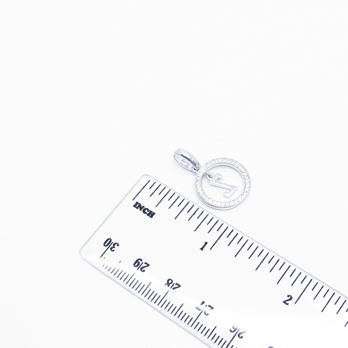 925 Sterling Silver C Z Letter "Z" Initial Pendant