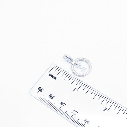 925 Sterling Silver C Z Letter "Z" Initial Pendant