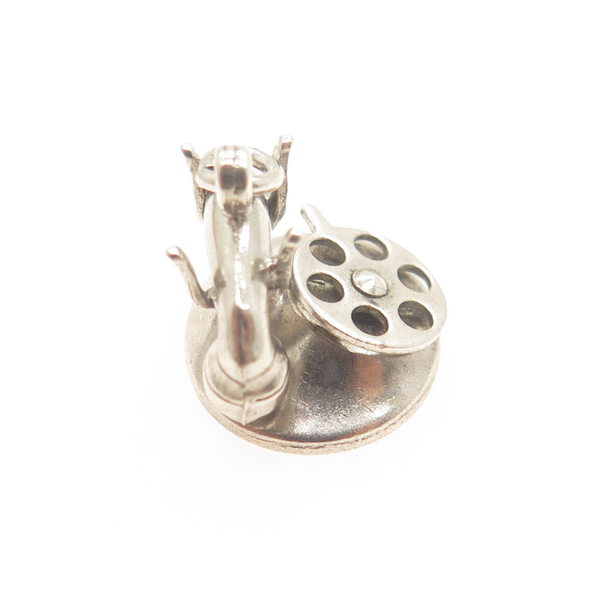 925 Sterling Silver Antique Rotary Dial Retro Phone Minimalist Charm Pendant