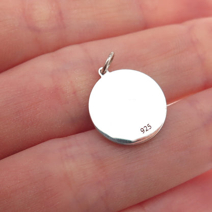 925 Sterling Silver Blue Enamel Cloud Charm Pendant