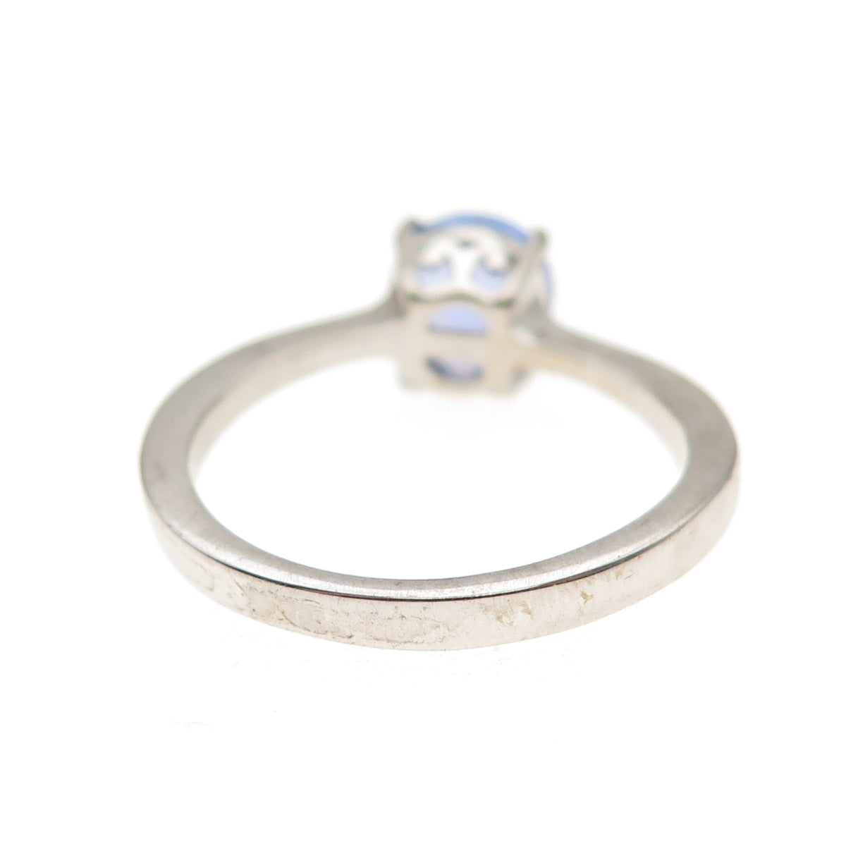 D'Joy 925 Sterling Silver Real Round-Cut Tanzanite Ring Size 8