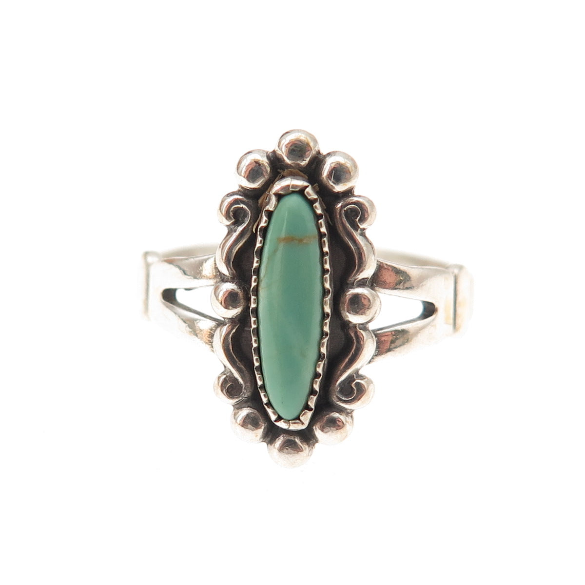 Bell Trading Post Old Pawn 925 Sterling Silver Vintage Turquoise Ring Size 5.75