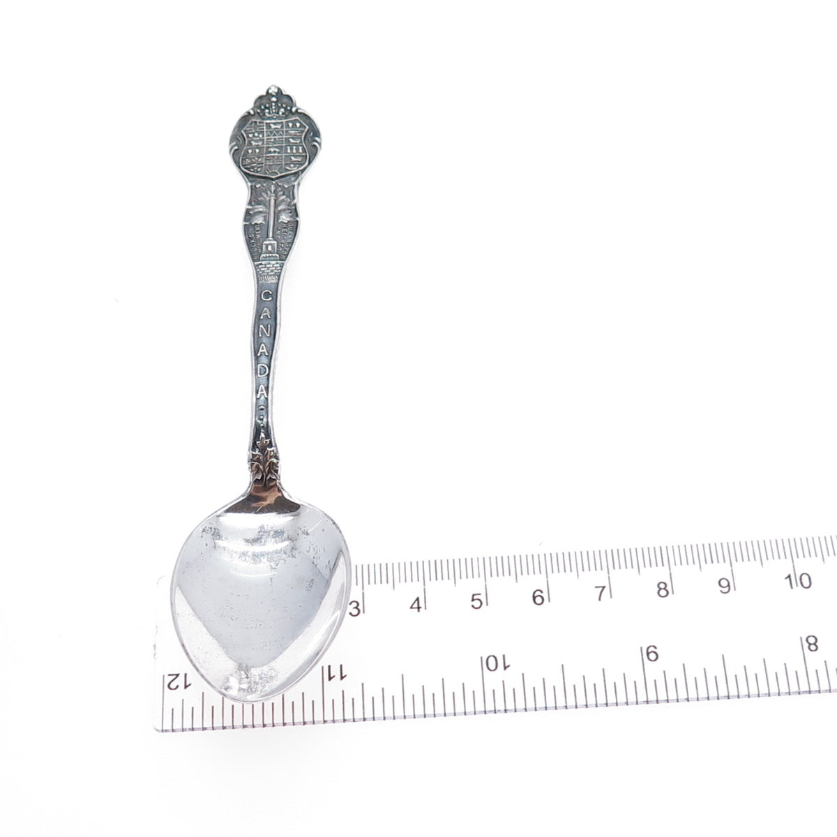 925 Sterling Silver Antique Art Deco Canada Coat of Arms Coffee Spoon
