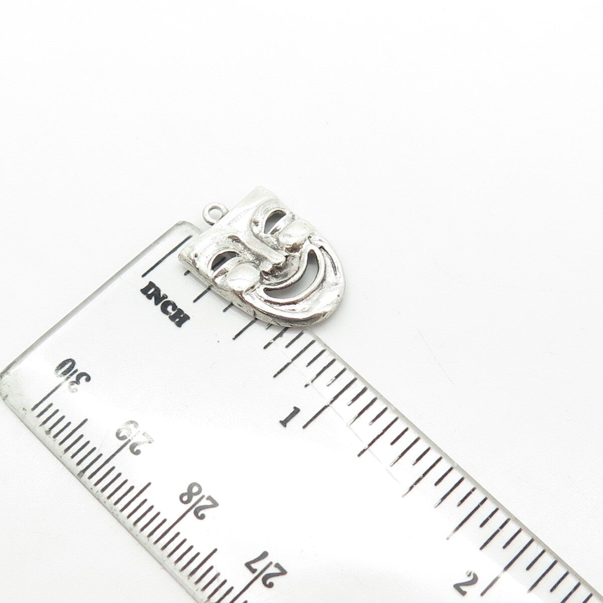 925 Sterling Silver Vintage Comedy Mask Charm Pendant
